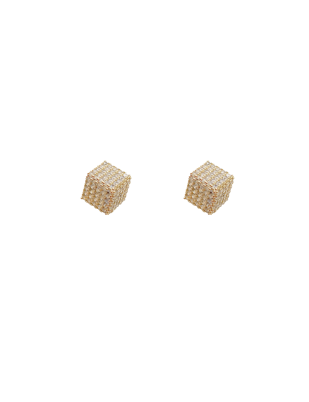 Cubic cube zirconia stud earrings