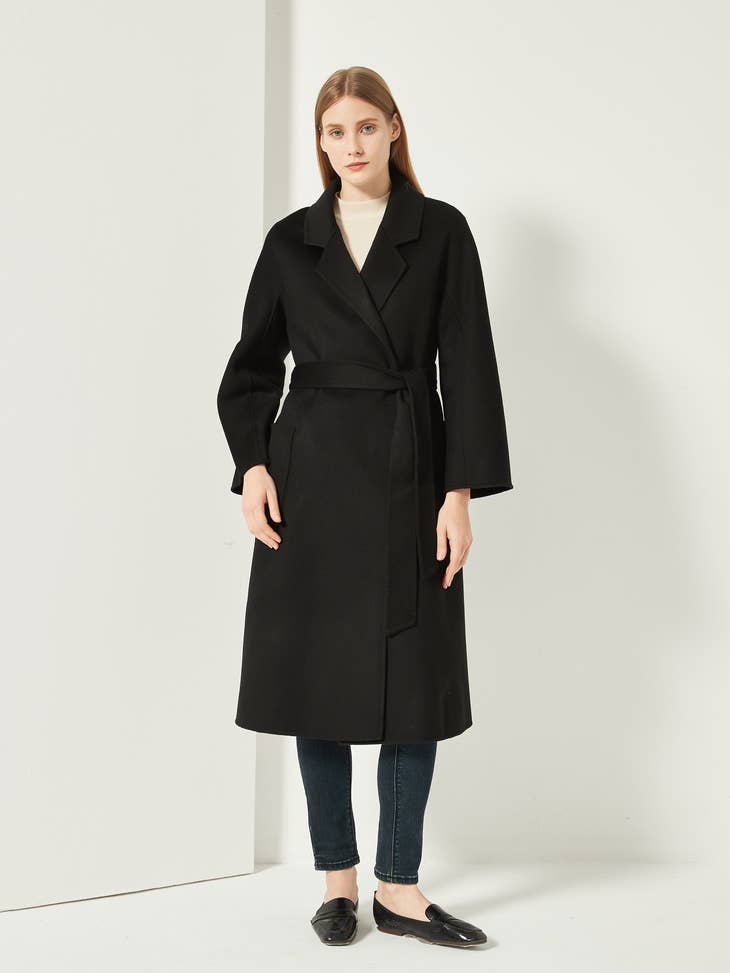 Organic Cashmere Double-Faced Wrap Coat