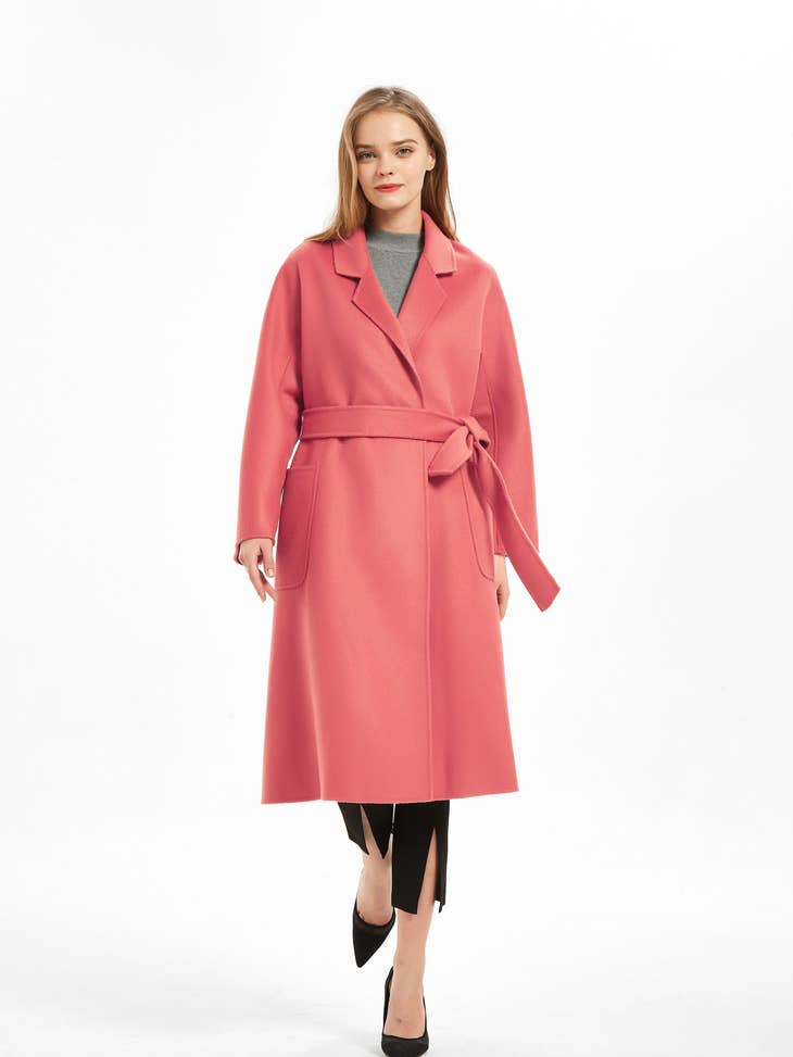 Organic Cashmere Double-Faced Wrap Coat