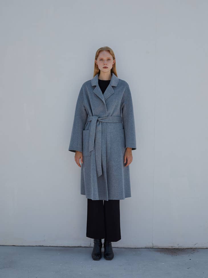 Organic Cashmere Double-Faced Wrap Coat