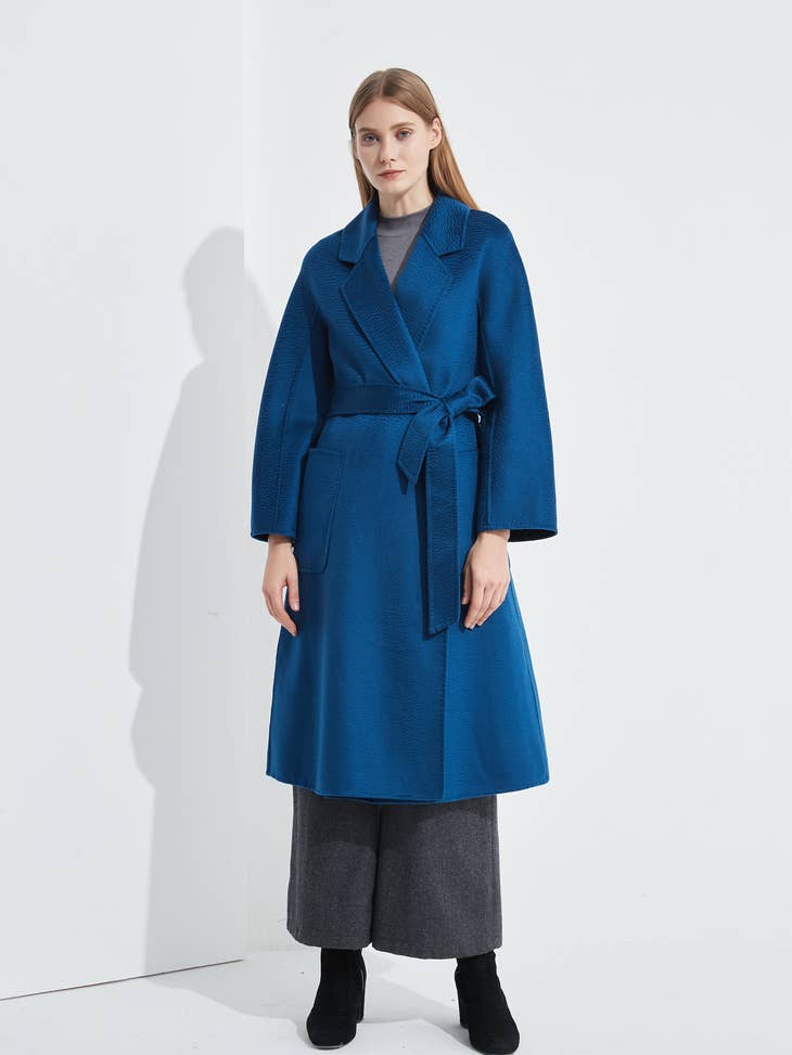 Organic Cashmere Double-Faced Wrap Coat