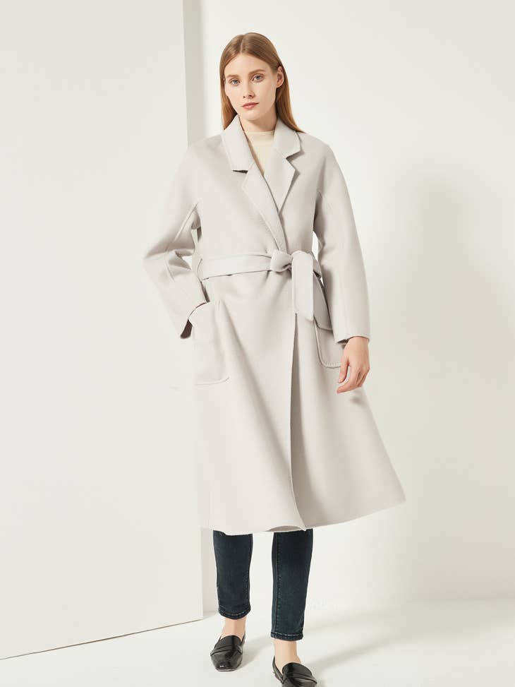 Organic Cashmere Double-Faced Wrap Coat