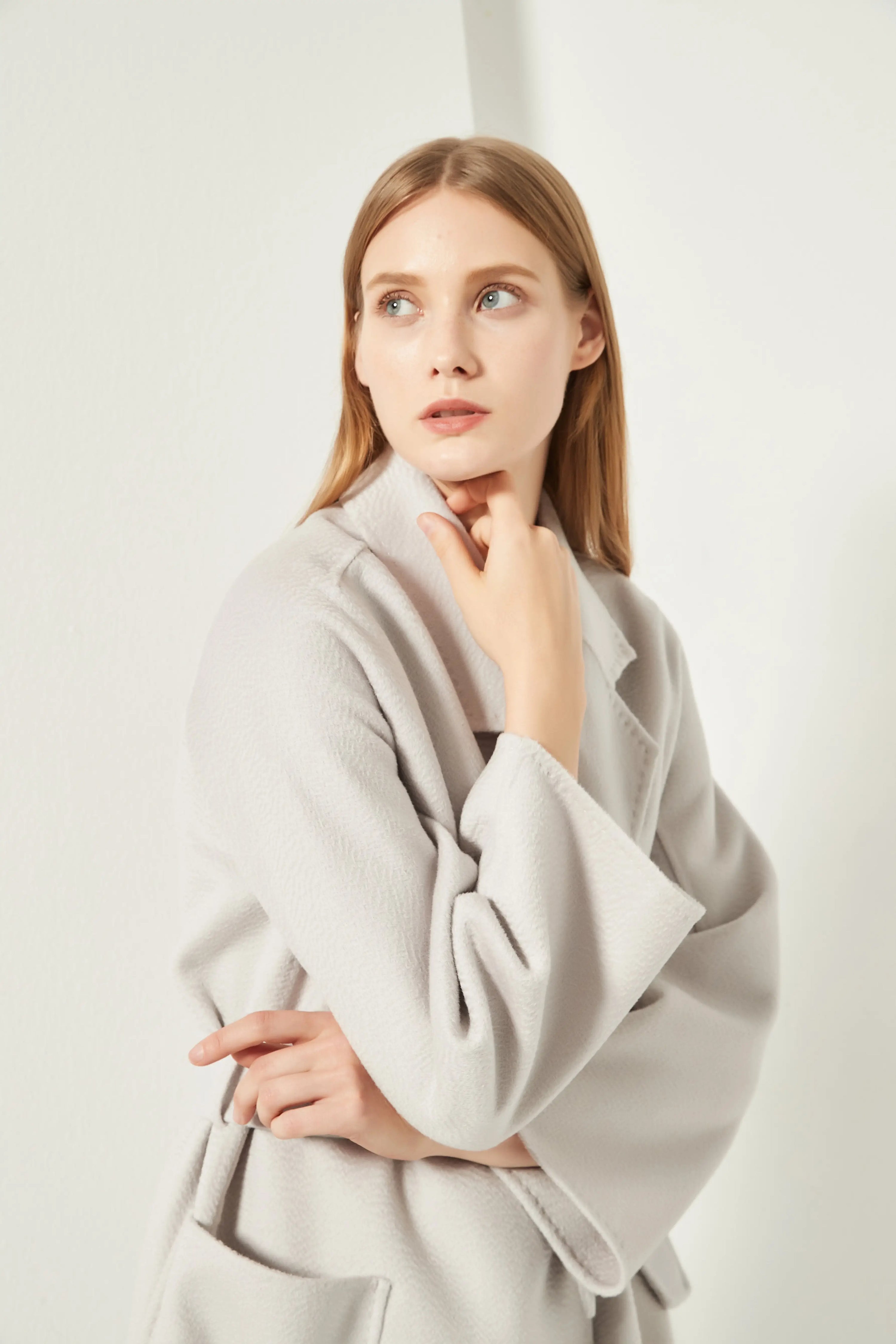 Organic Cashmere Double-Faced Wrap Coat