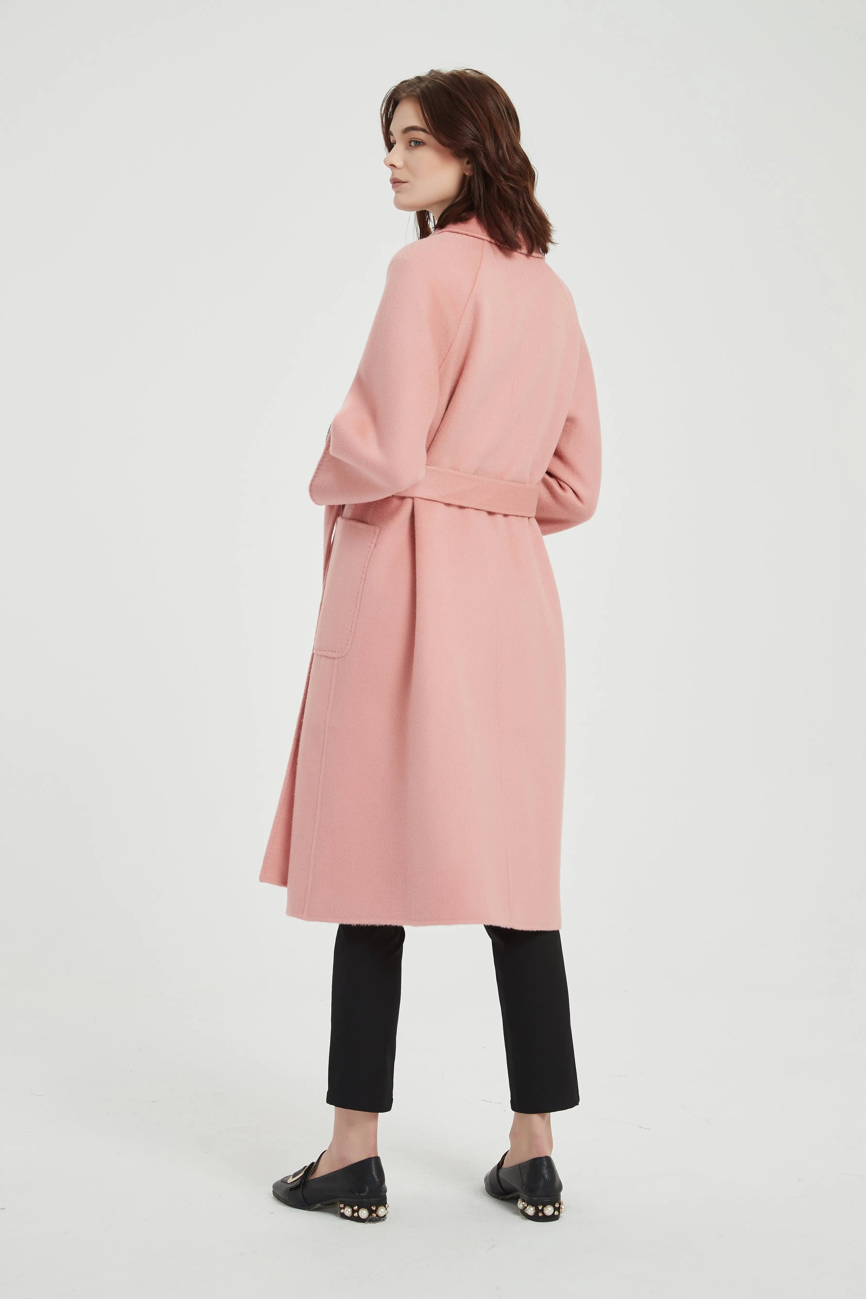 Organic Cashmere Double-Faced Wrap Coat