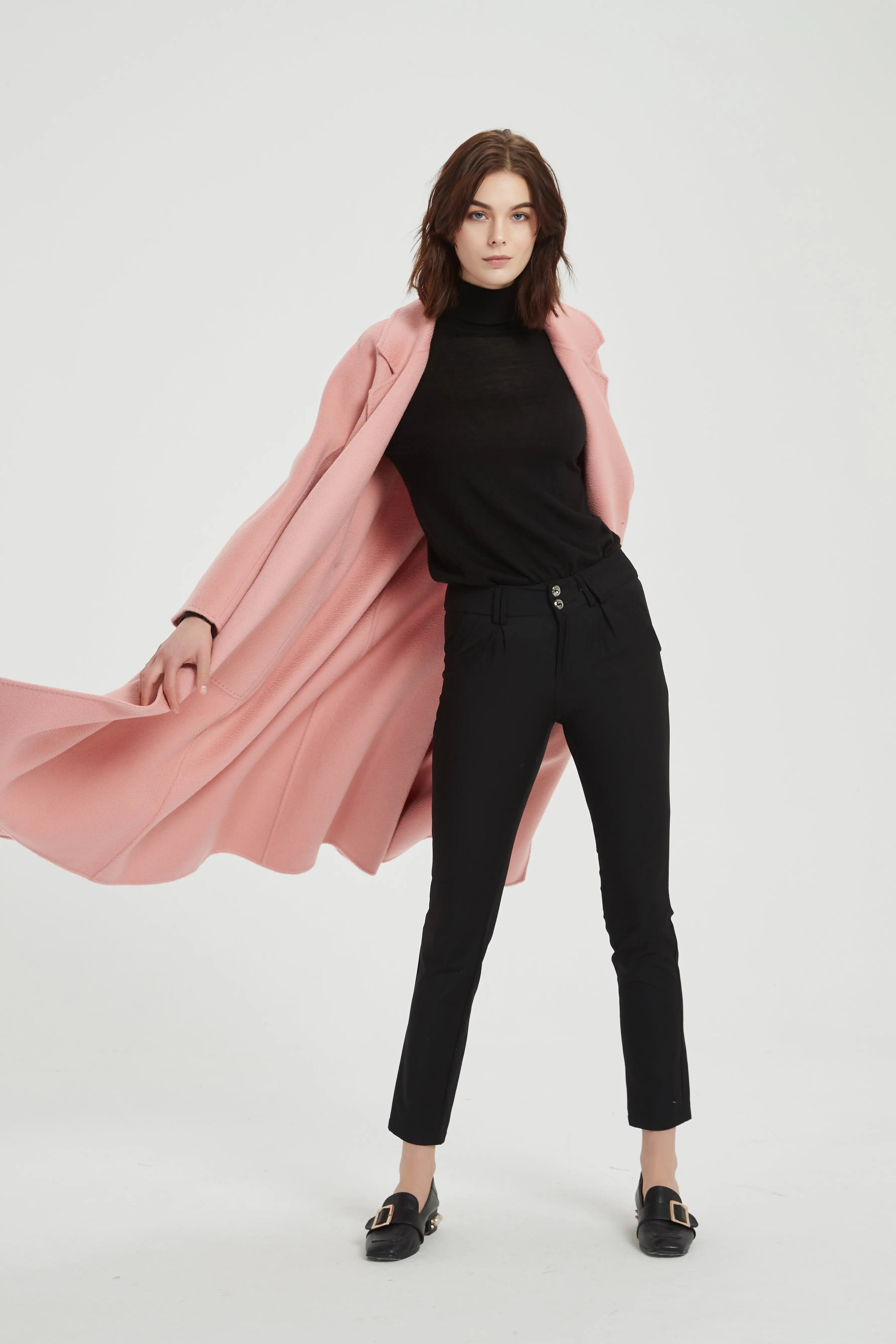 Organic Cashmere Double-Faced Wrap Coat