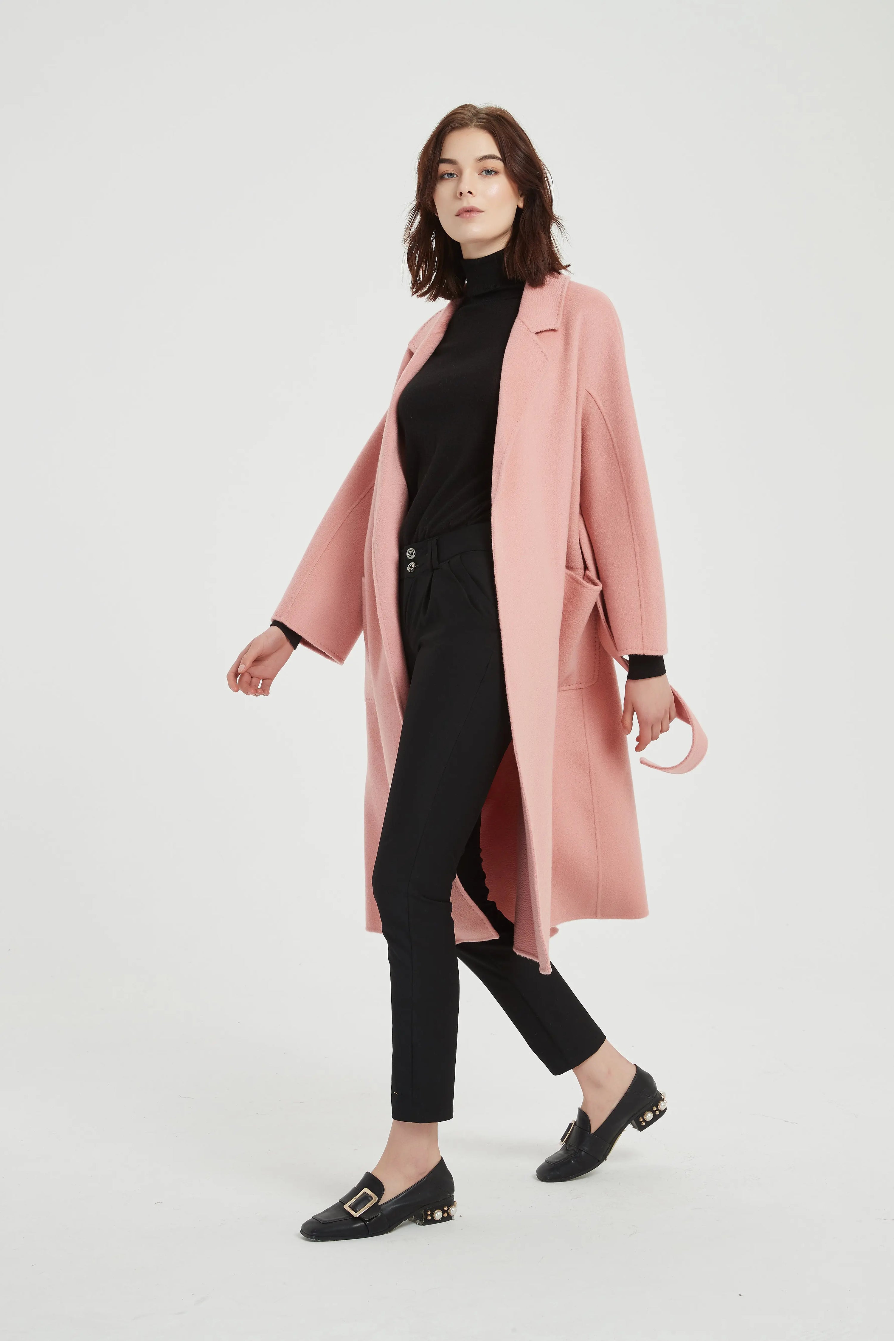 Organic Cashmere Double-Faced Wrap Coat