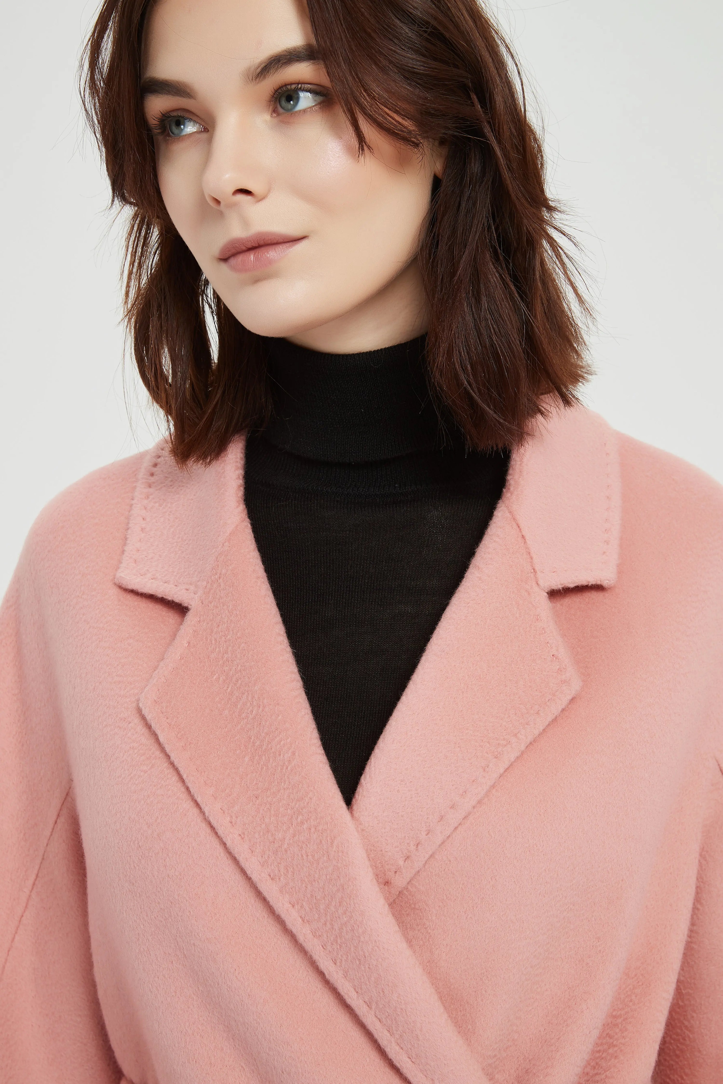 Organic Cashmere Double-Faced Wrap Coat