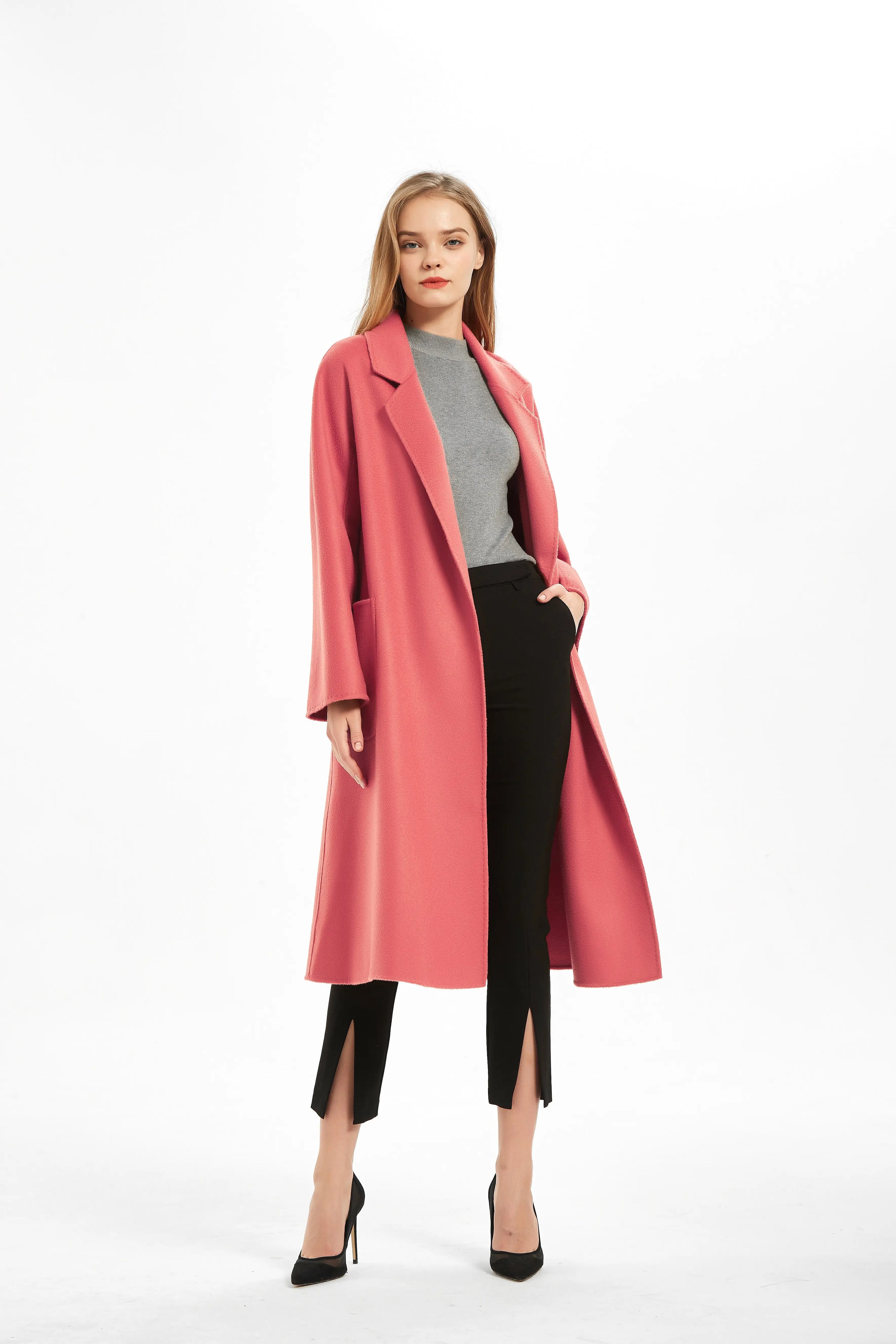 Organic Cashmere Double-Faced Wrap Coat