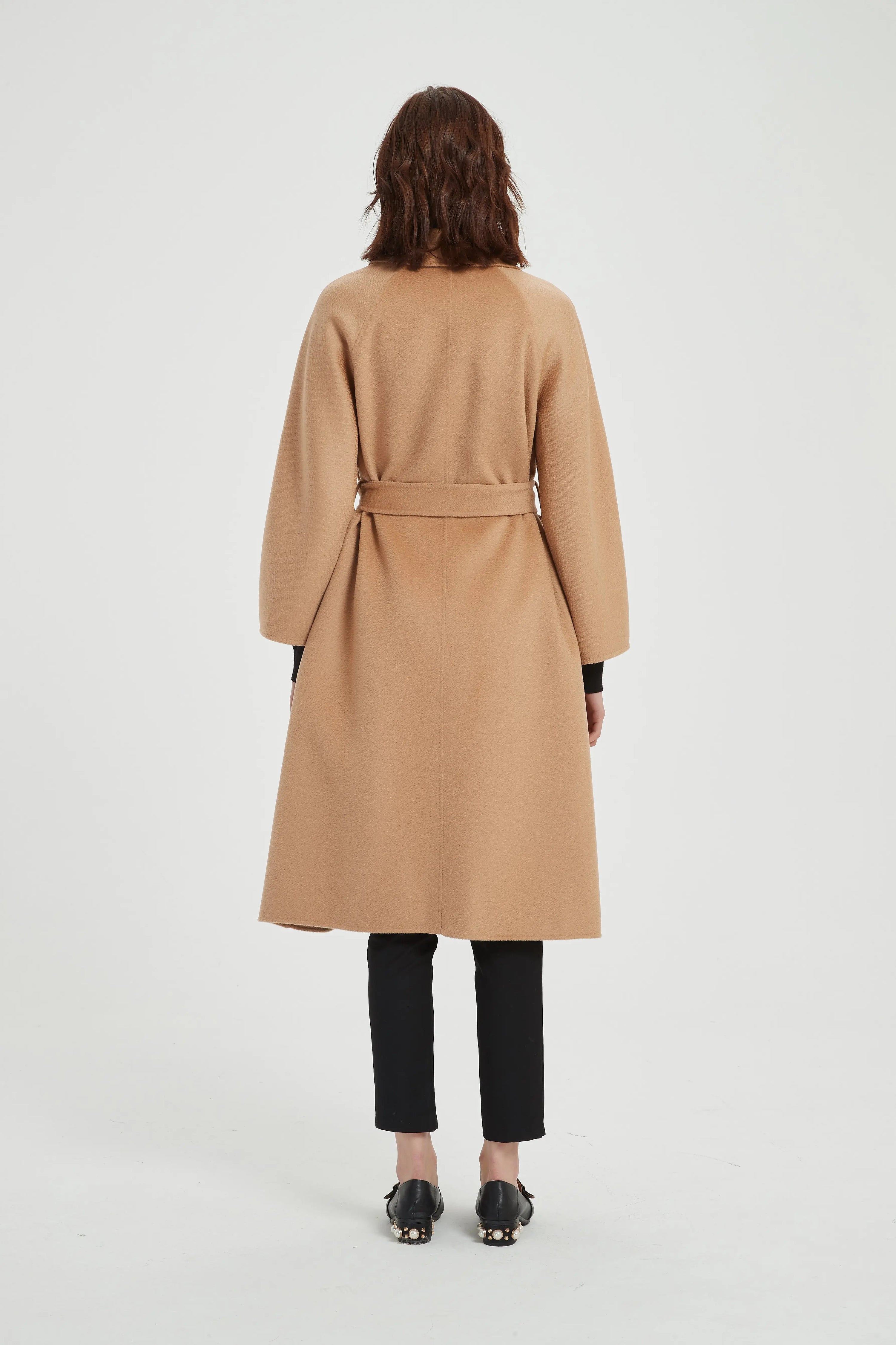 Organic Cashmere Double-Faced Wrap Coat