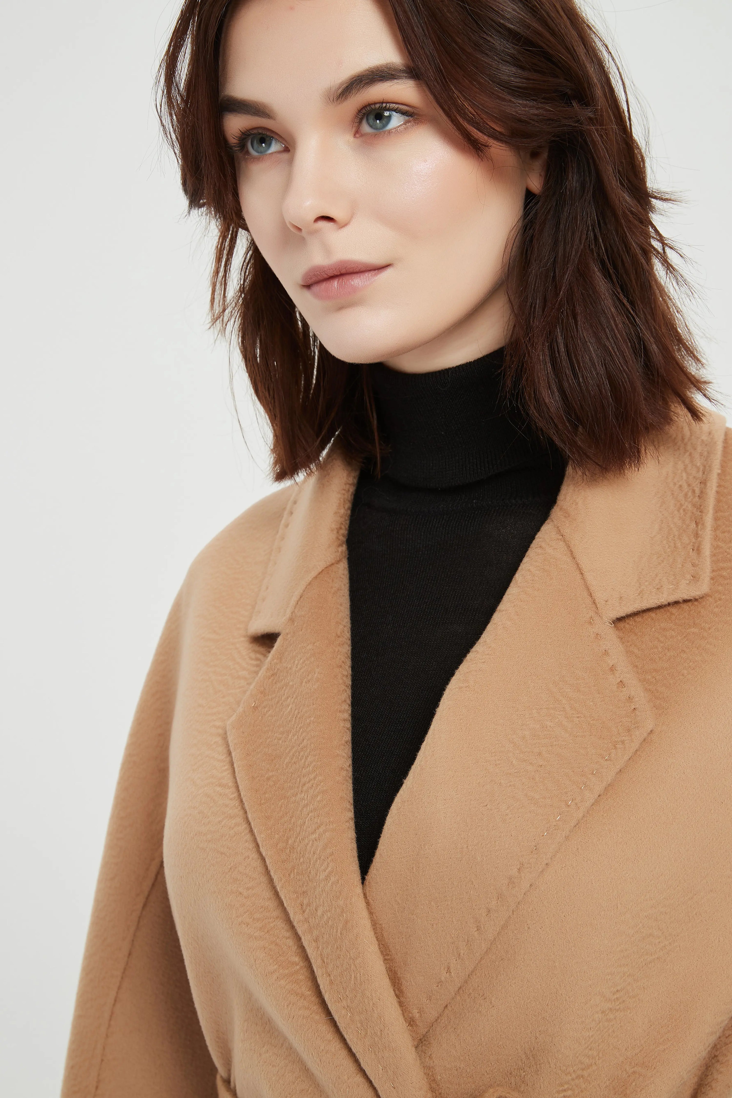 Organic Cashmere Double-Faced Wrap Coat