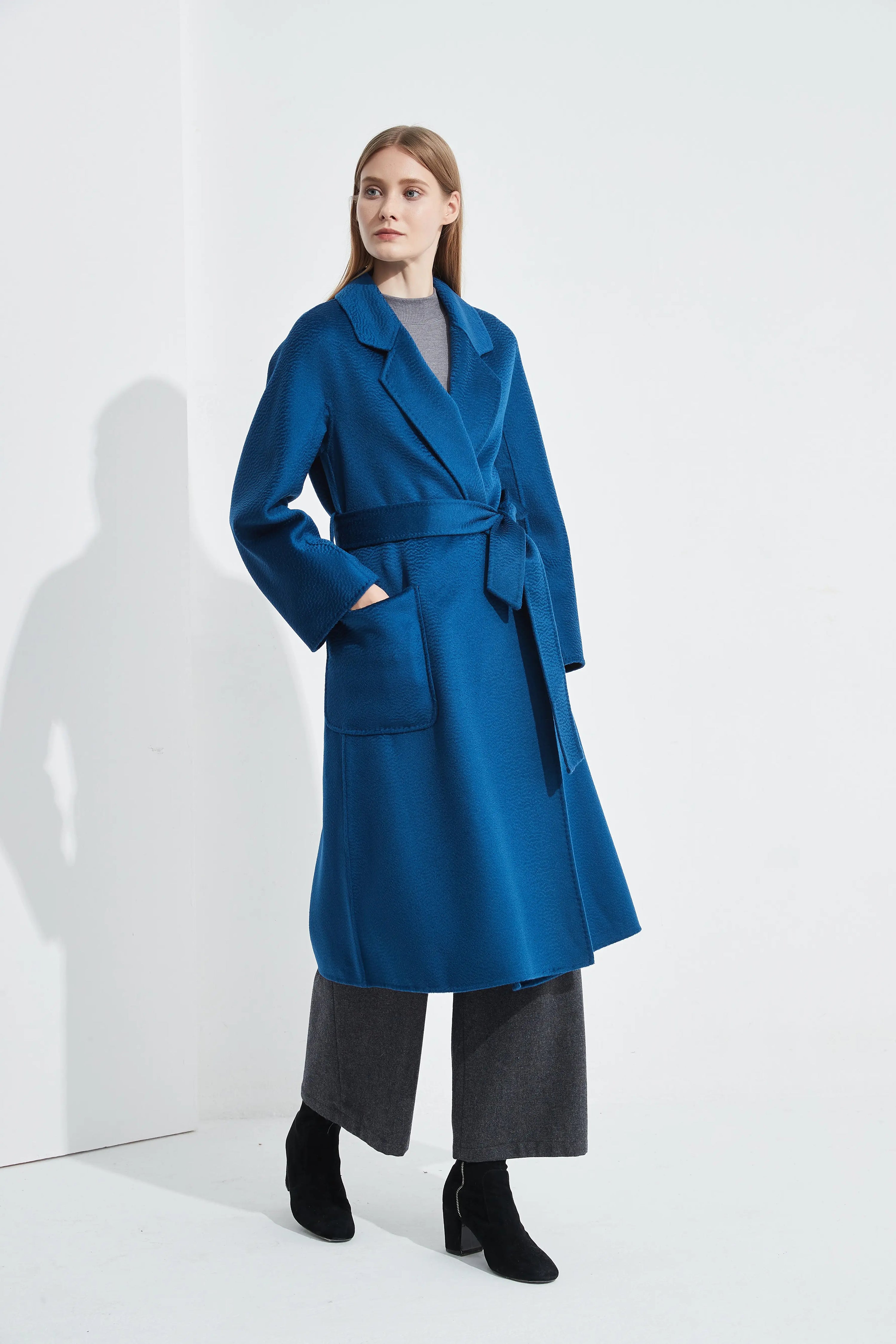 Organic Cashmere Double-Faced Wrap Coat