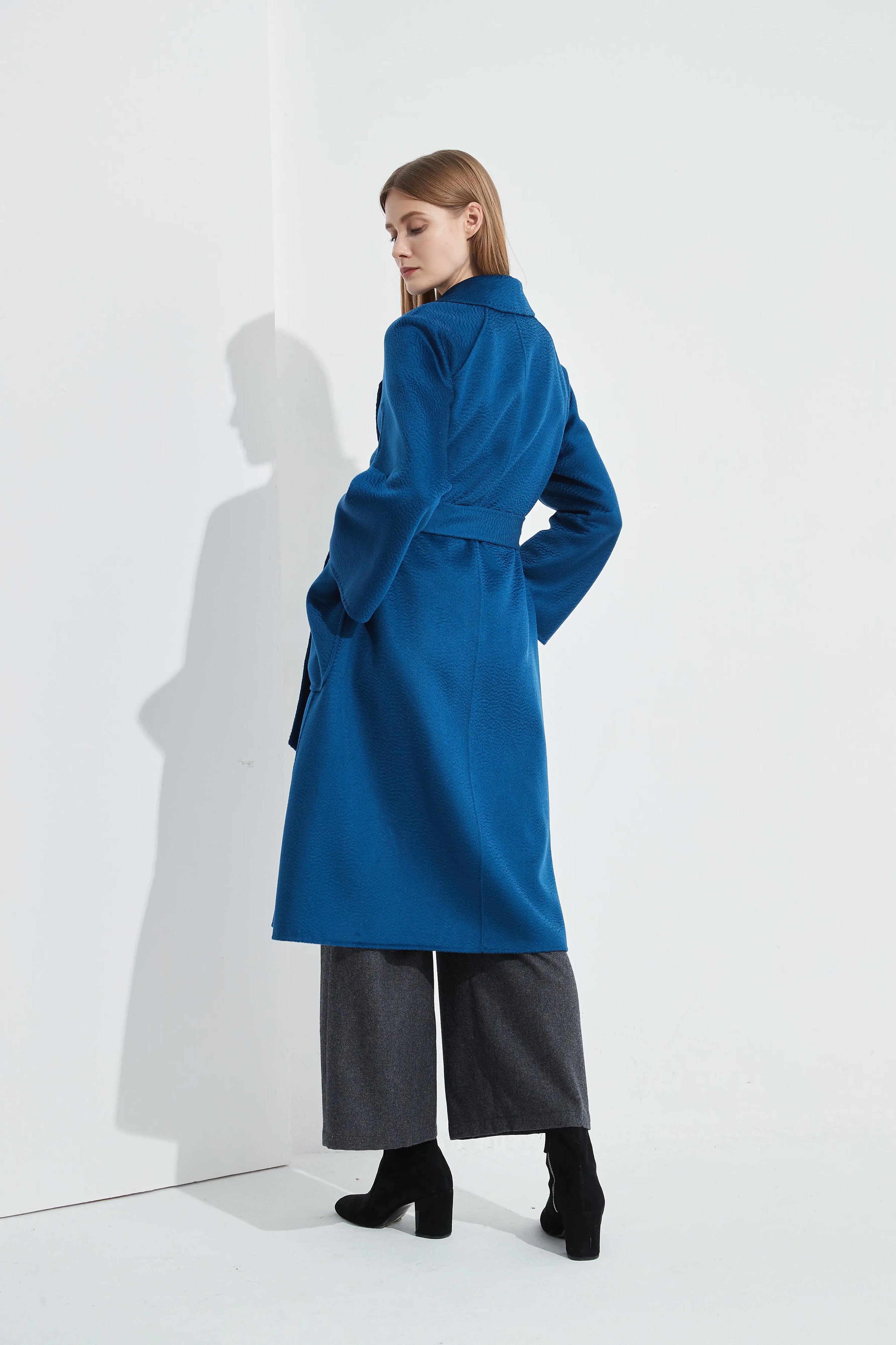 Organic Cashmere Double-Faced Wrap Coat