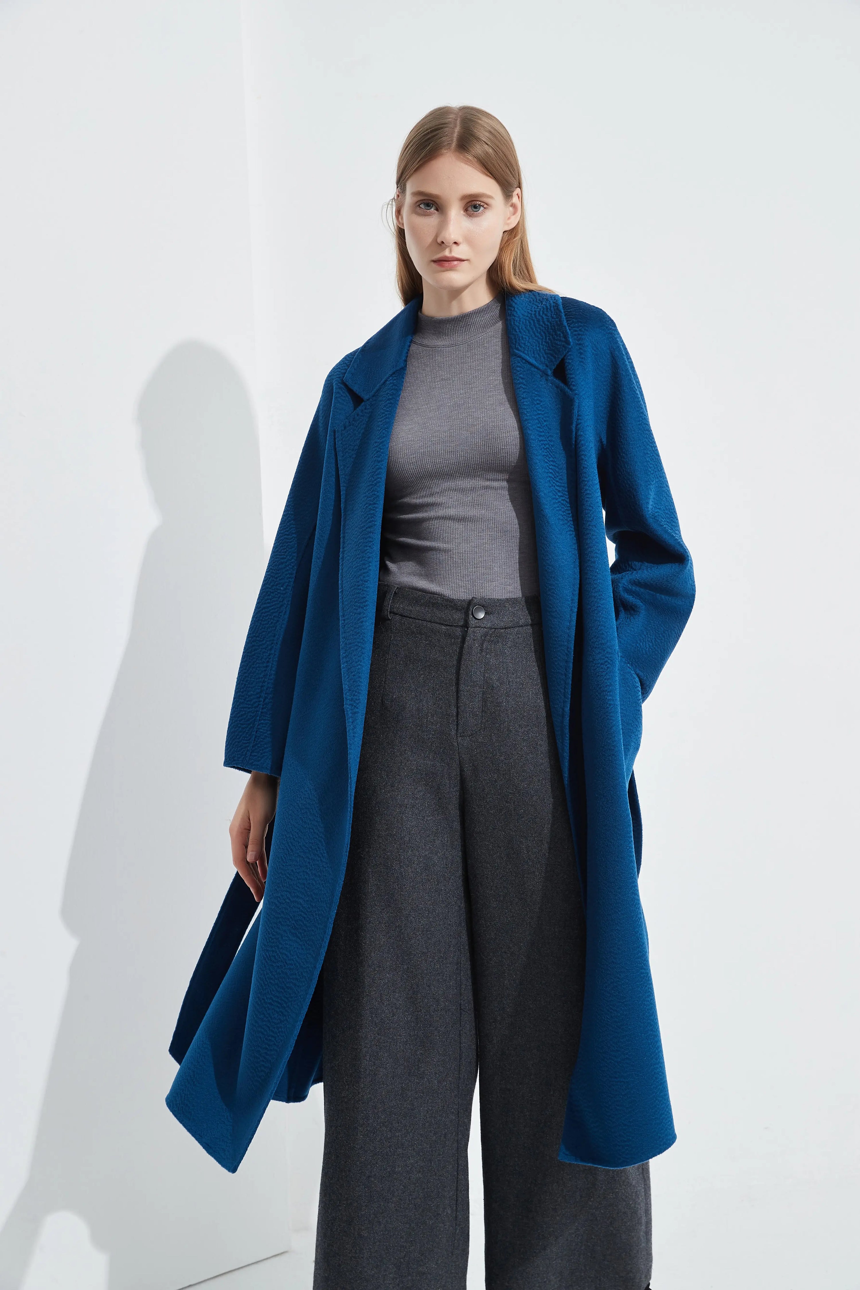 Organic Cashmere Double-Faced Wrap Coat