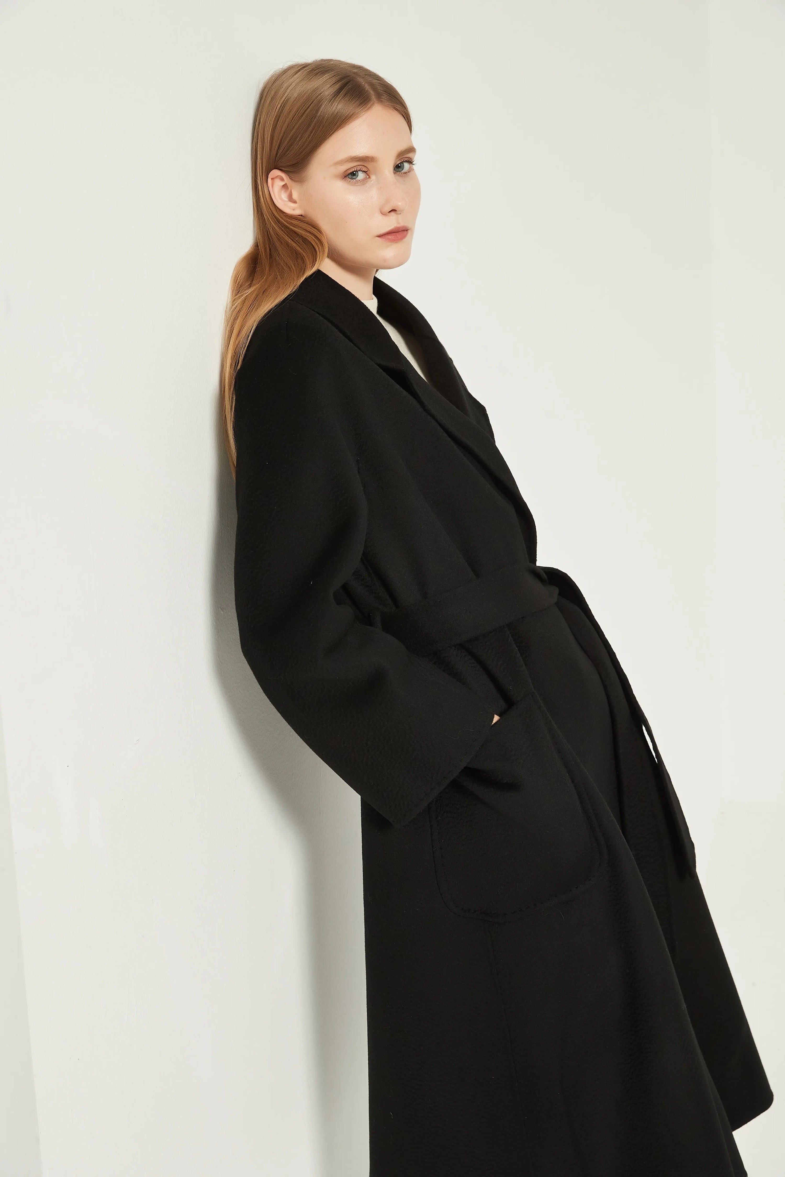 Organic Cashmere Double-Faced Wrap Coat