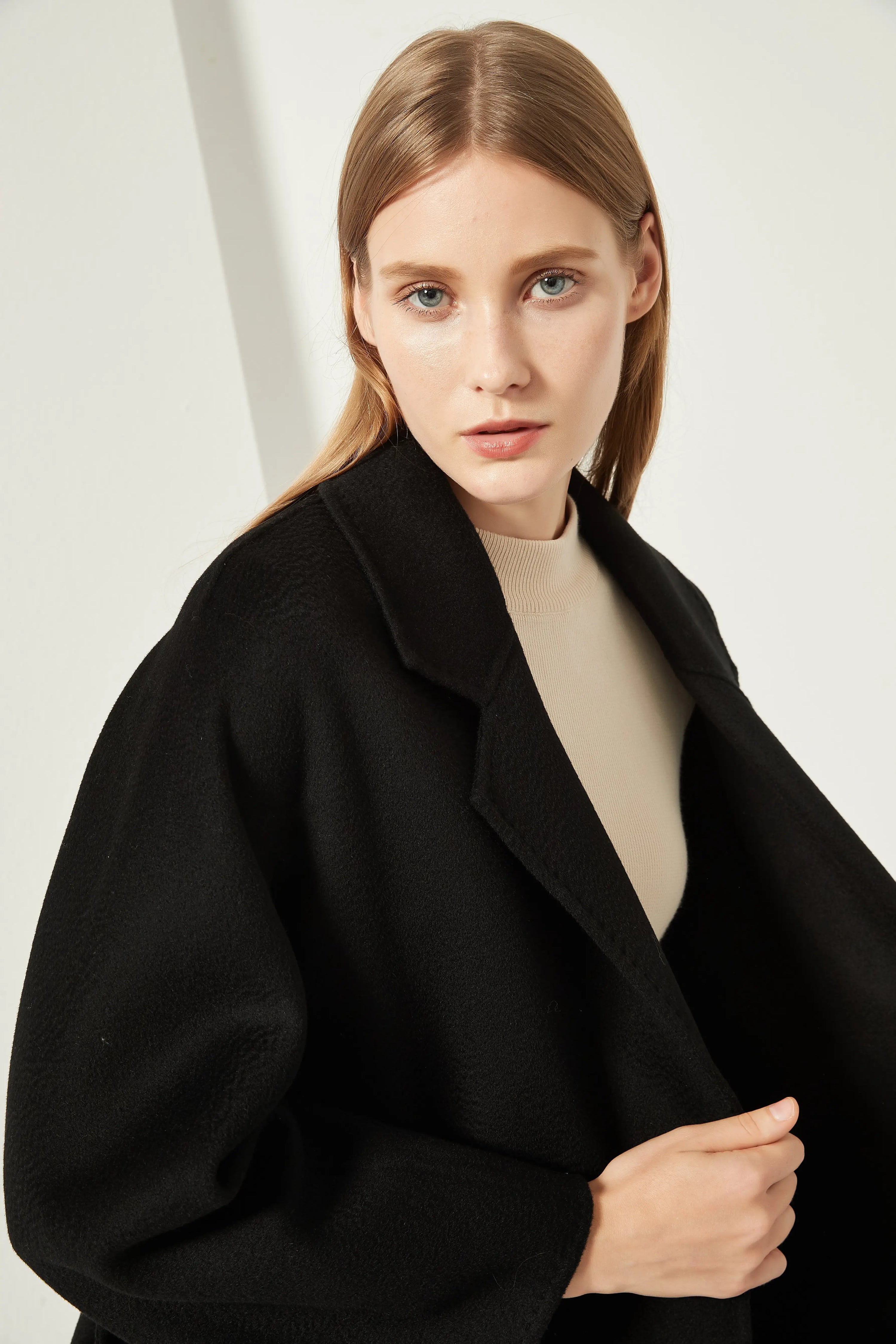 Organic Cashmere Double-Faced Wrap Coat