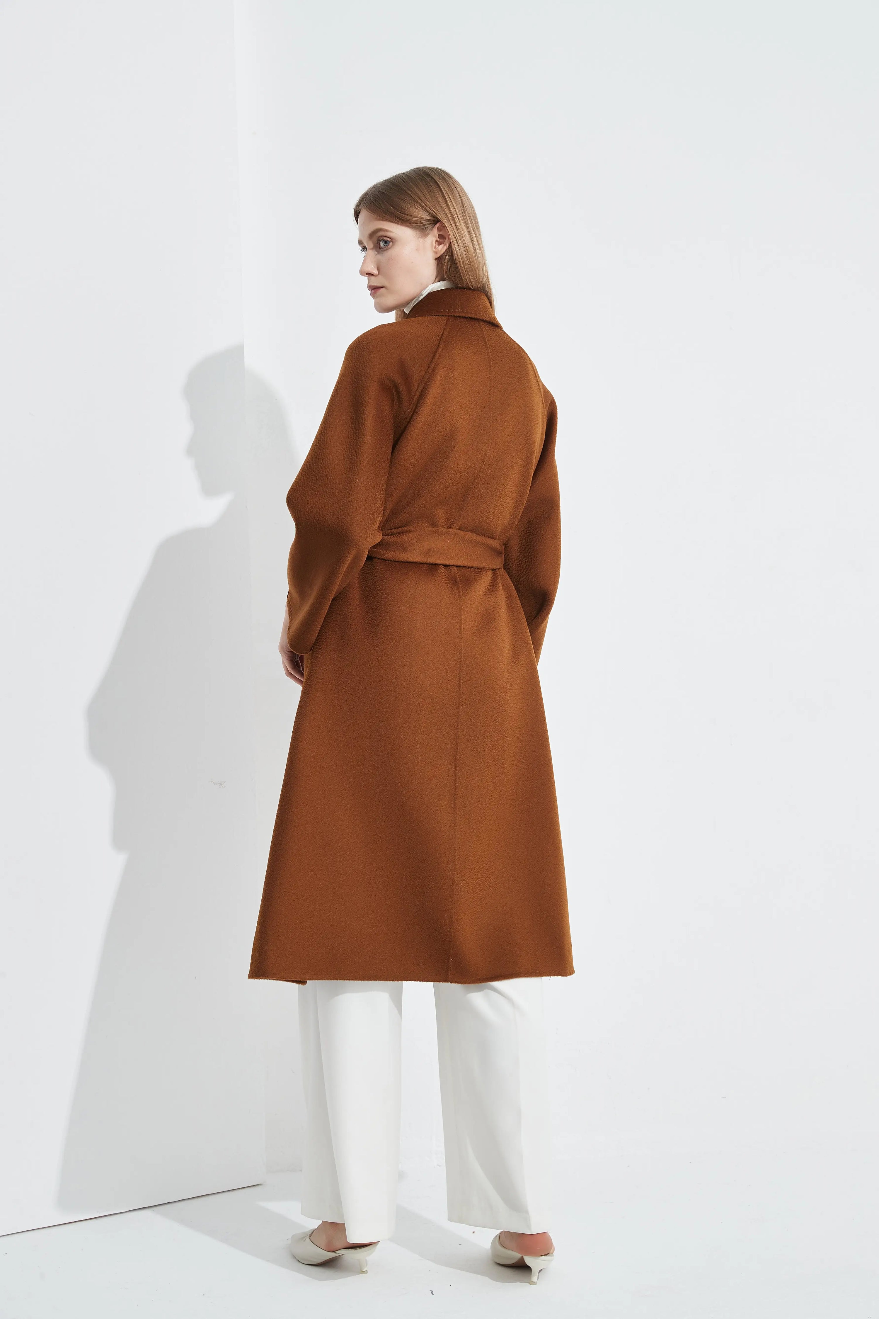 Organic Cashmere Double-Faced Wrap Coat