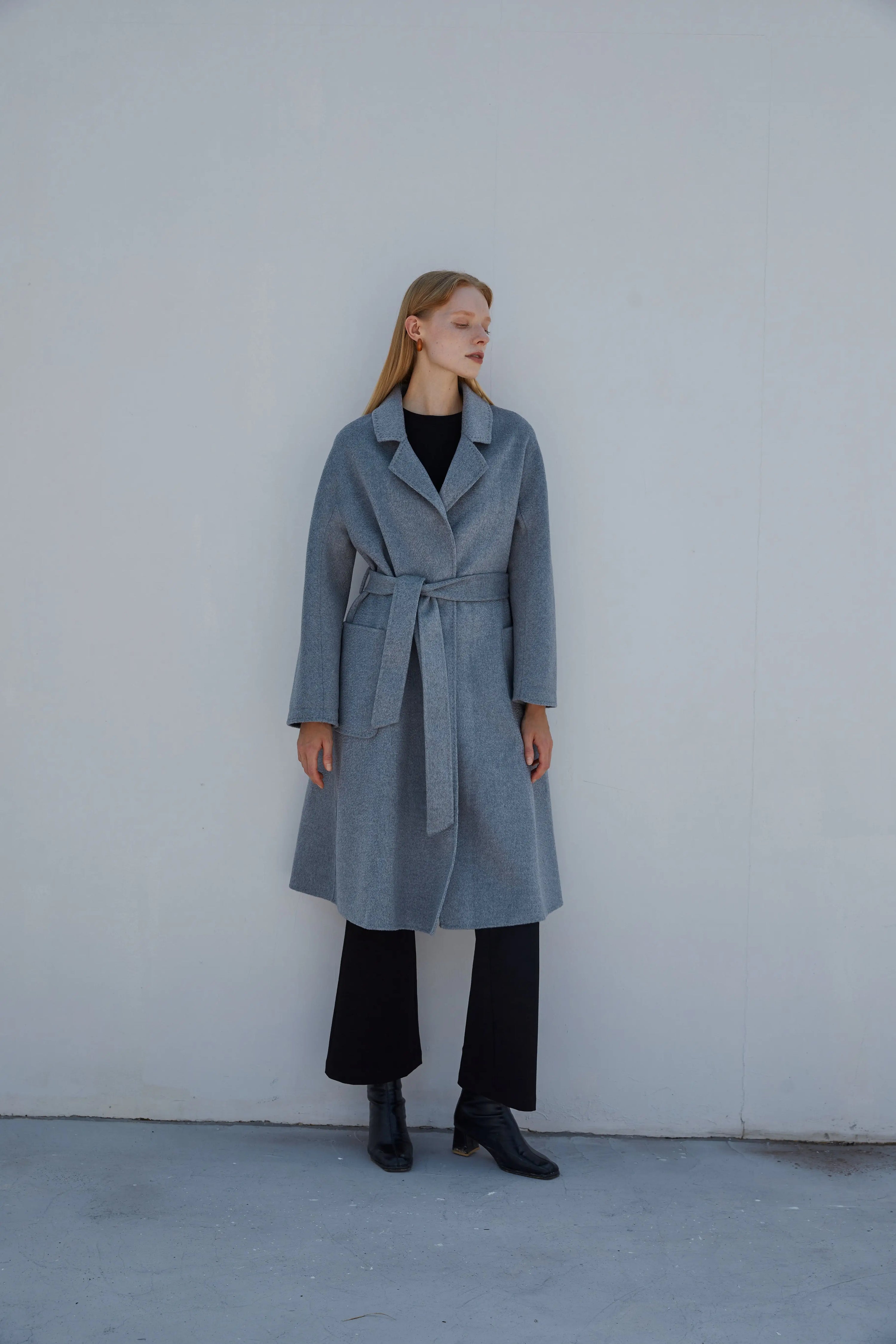 Organic Cashmere Double-Faced Wrap Coat