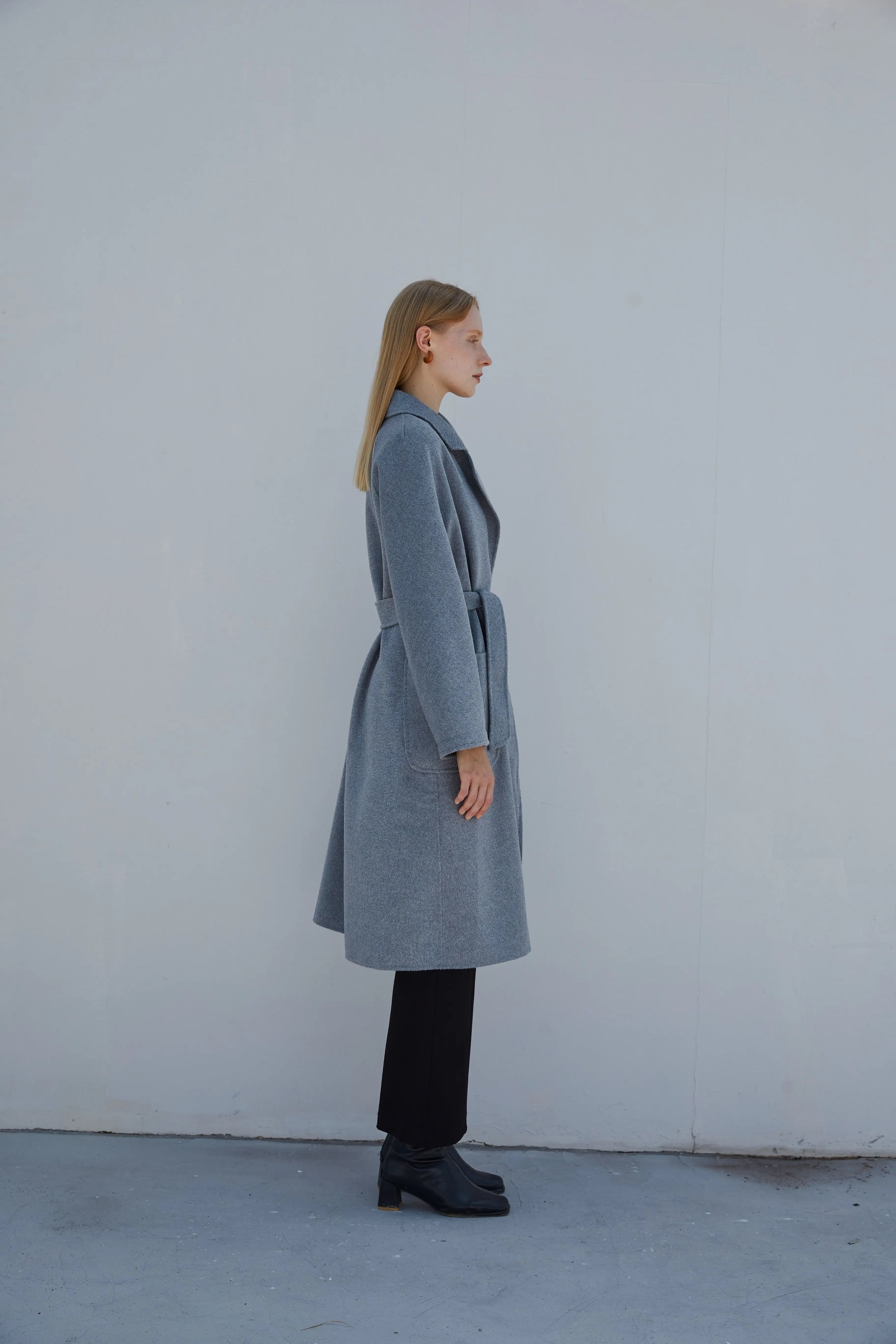 Organic Cashmere Double-Faced Wrap Coat