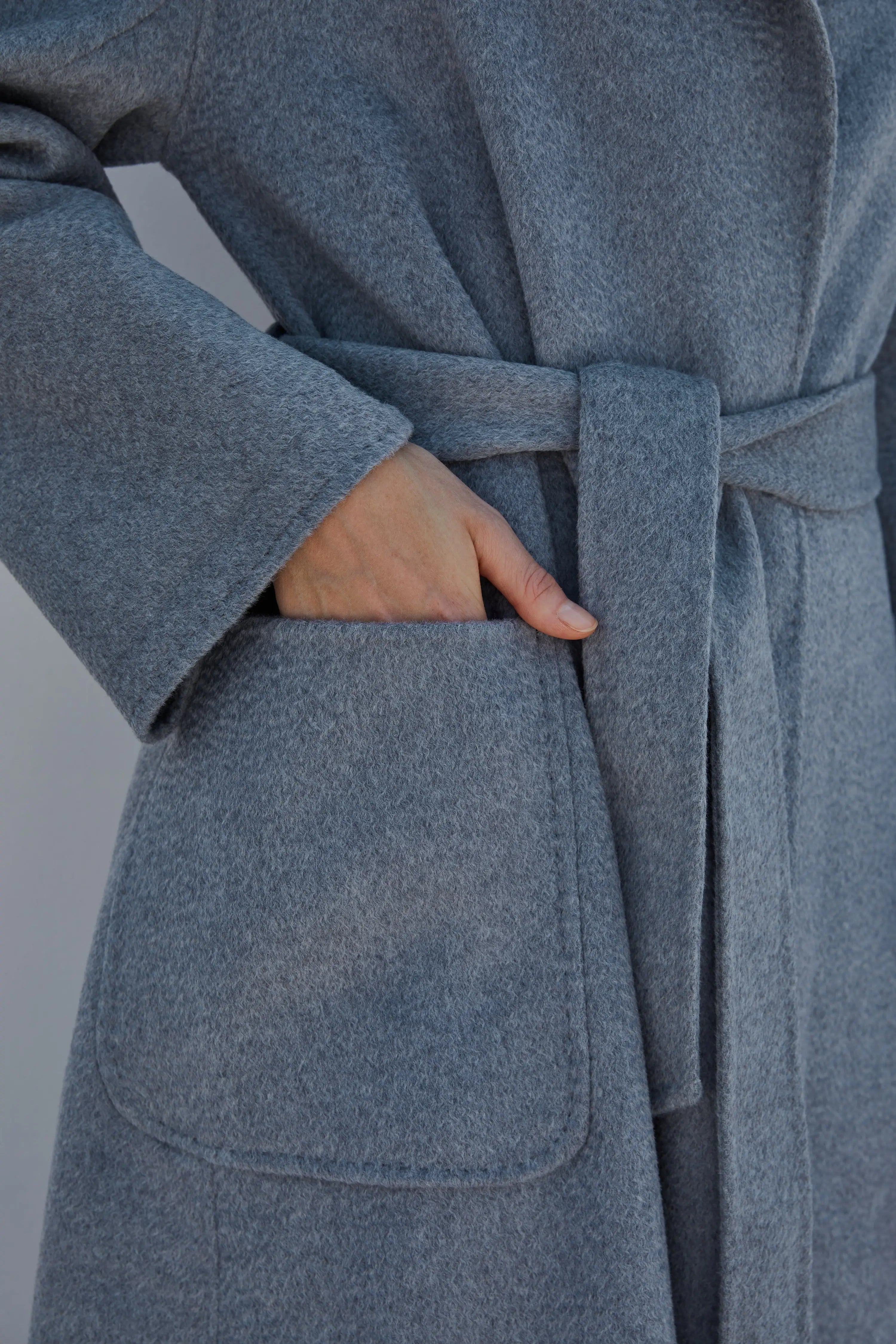 Organic Cashmere Double-Faced Wrap Coat