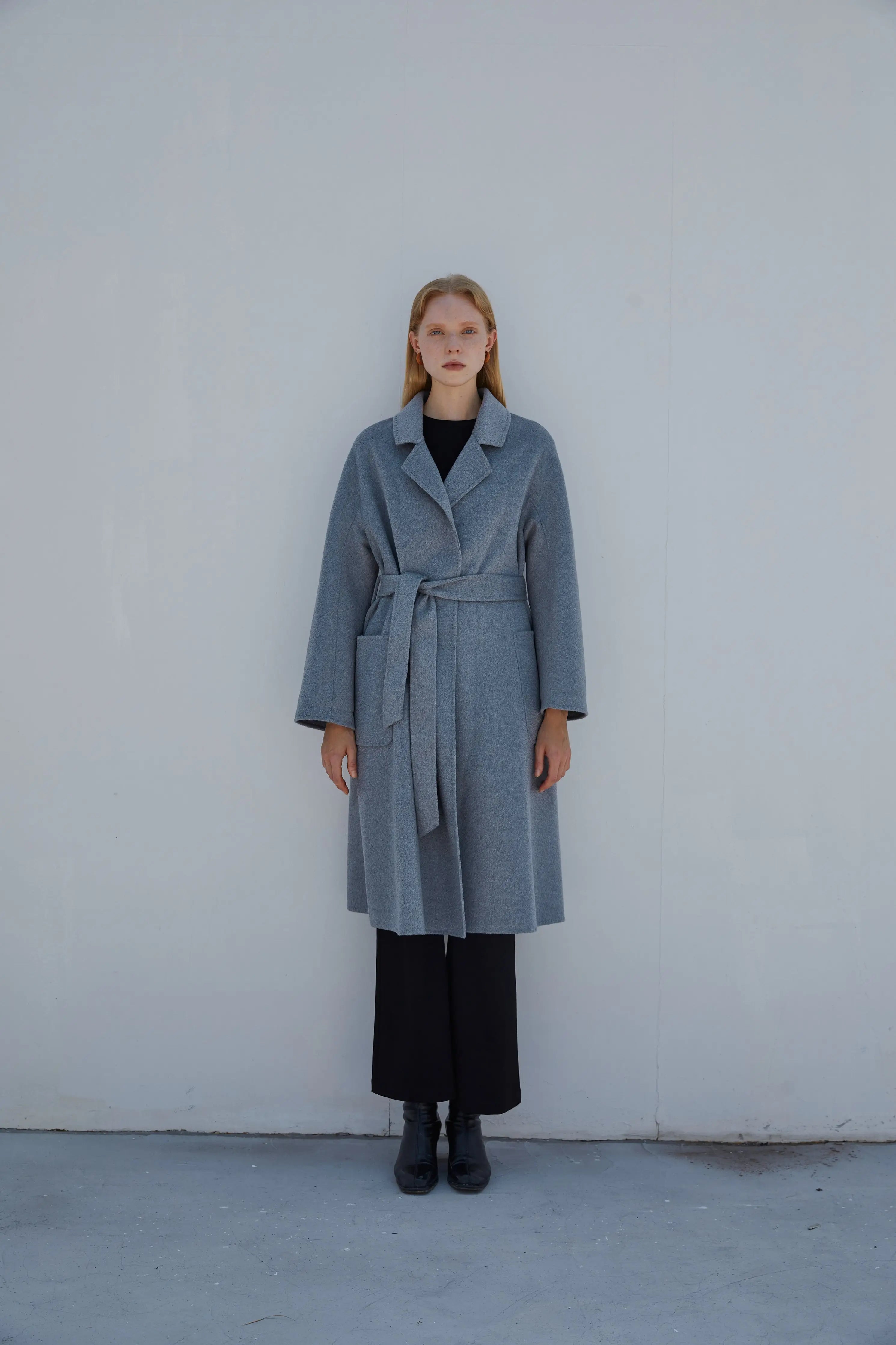 Organic Cashmere Double-Faced Wrap Coat