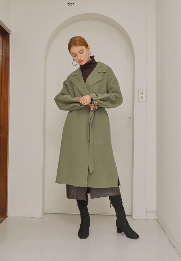 Belted Cashmere Handmade Coat