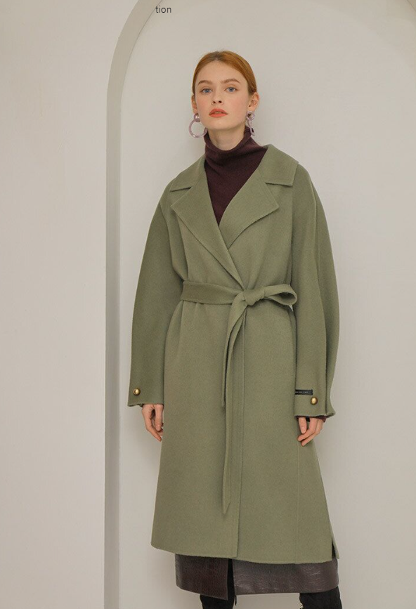 Belted Cashmere Handmade Coat