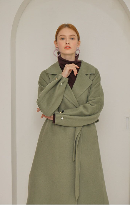 Belted Cashmere Handmade Coat