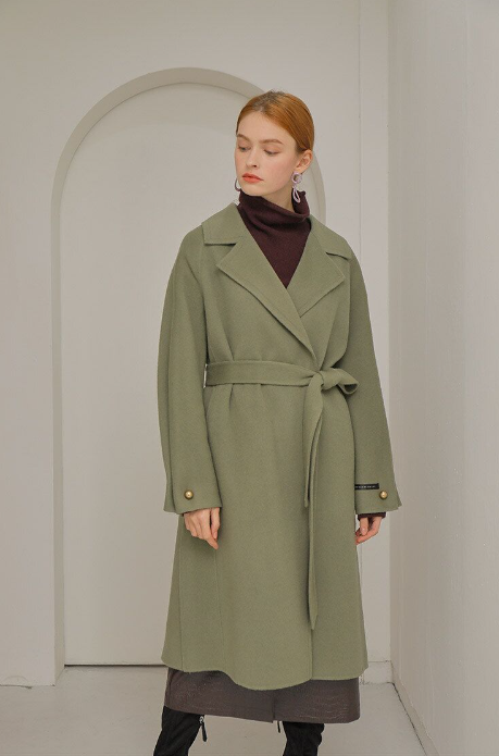 Belted Cashmere Handmade Coat