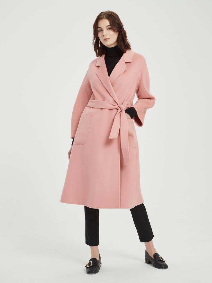 Organic Cashmere Double-Faced Wrap Coat