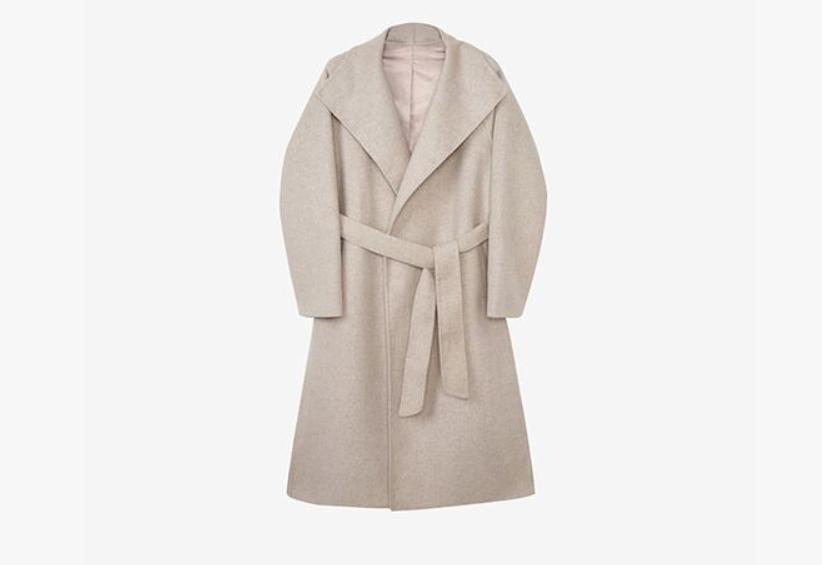 Women Cashmere Blended Belted Coat