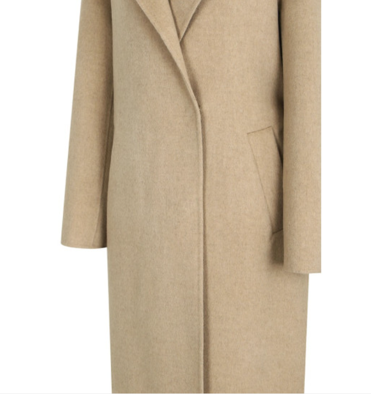 Back Flap Wool Cashmere Coat