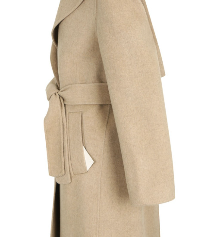 Back Flap Wool Cashmere Coat