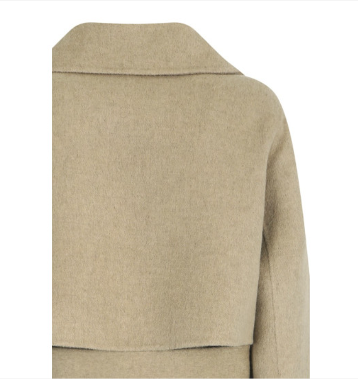 Back Flap Wool Cashmere Coat