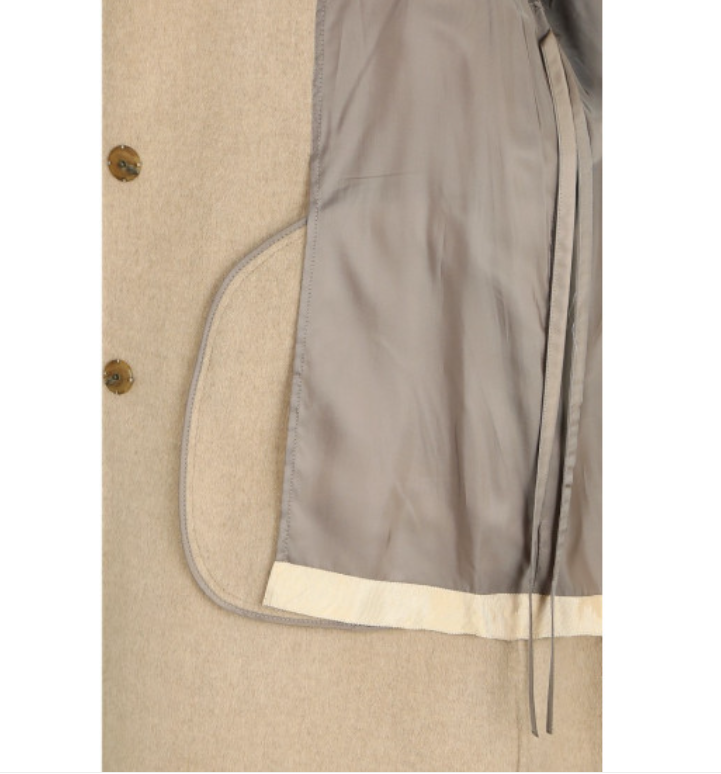 Back Flap Wool Cashmere Coat