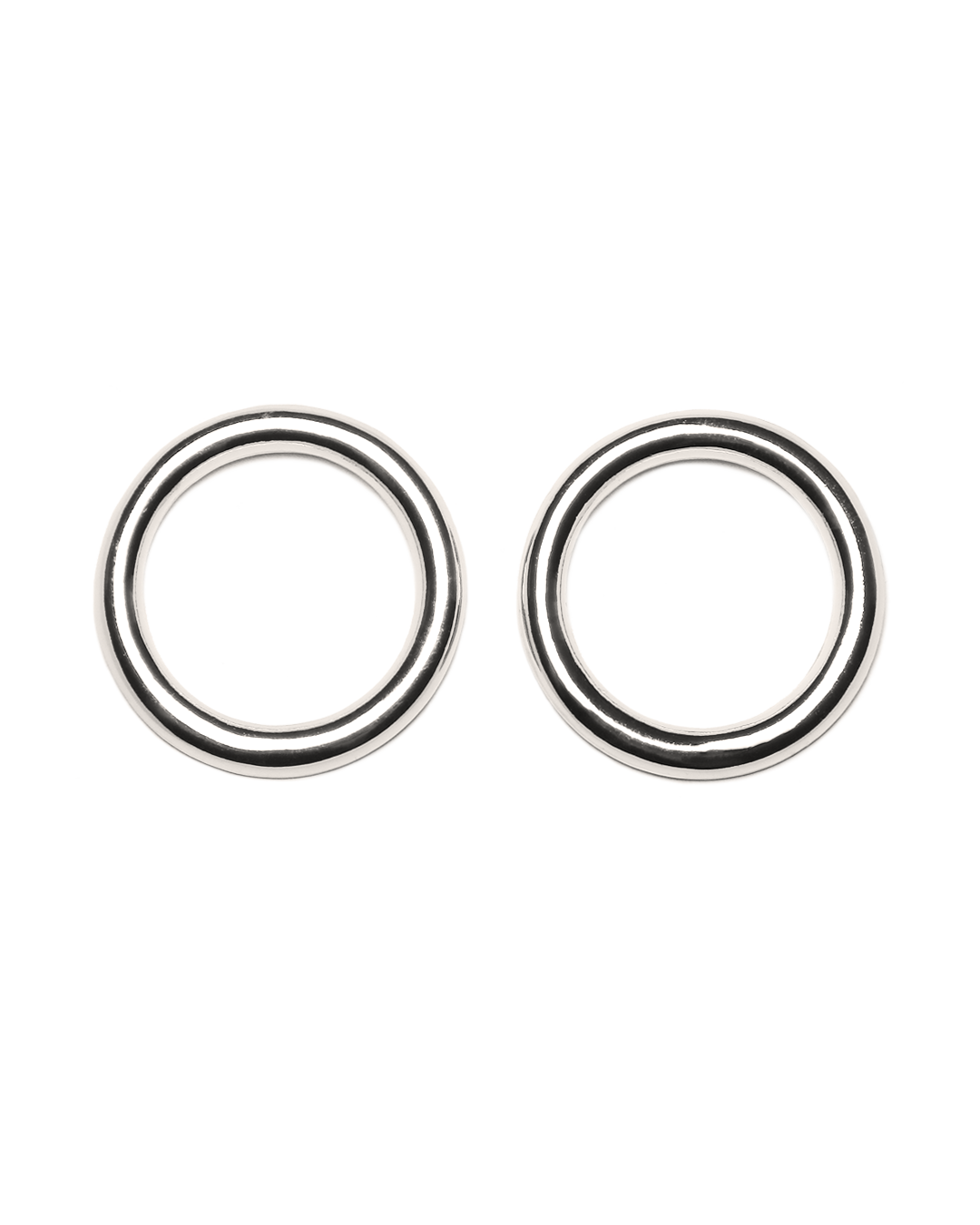 Gianna Circle Silver Earrings