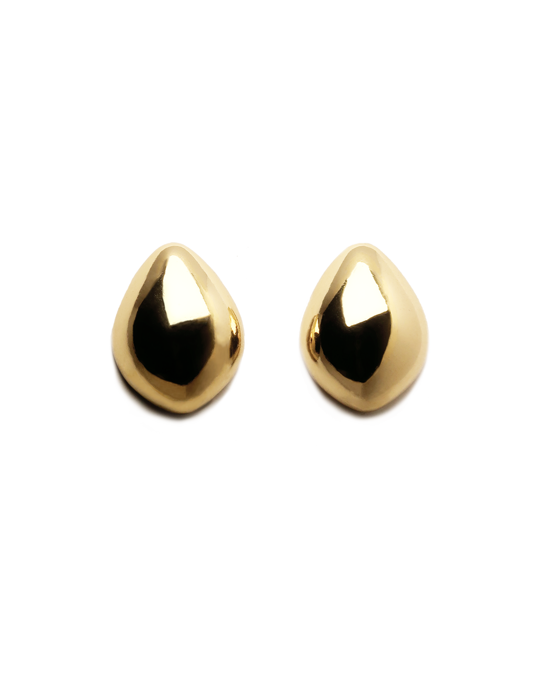 Deliah Dome Gold Earrings