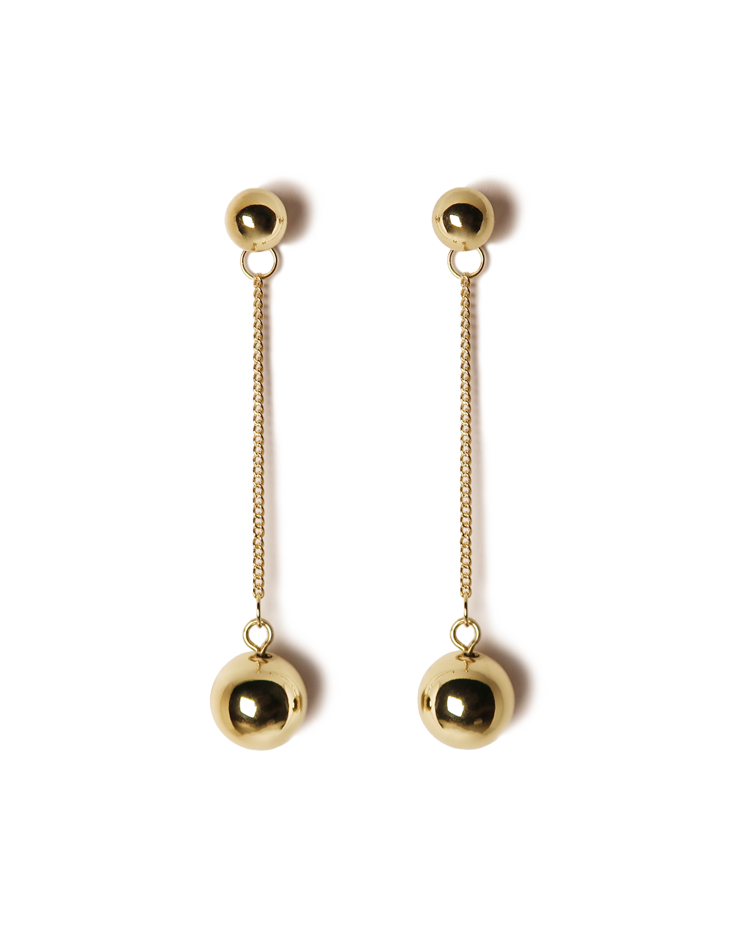 Bella Ball Drop Gold Earrings